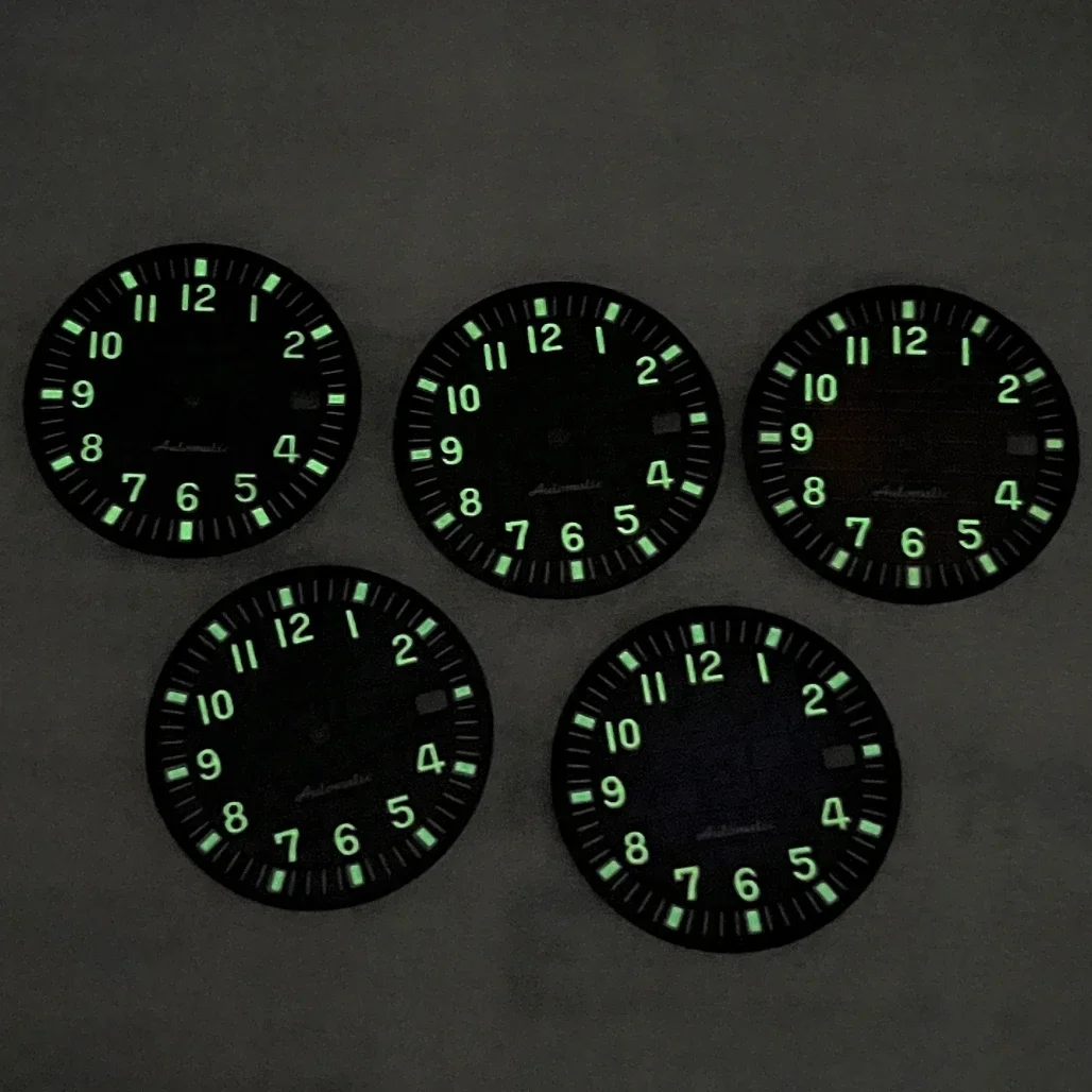 2025 new Classic Grenade Texture Watch Dial Suitable for NH35/36 Automatic Movement Green Lume Durable Sports Diving Mod parts