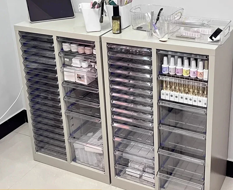 nail polish glue canned glue storage cabinet flat bottom drawer multi-layer A4 file cabinet