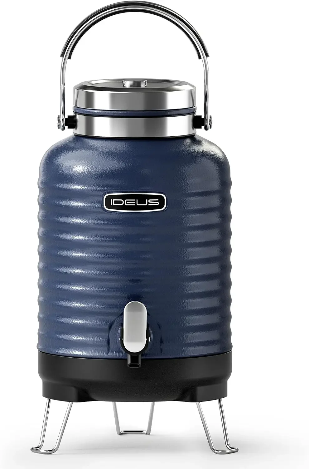 Insulated Beverage Dispenser, All-in-one for Camping Vacuum Double-Wall Stainless Steel Water Cooler Coffee Carafe Jug Leakproof