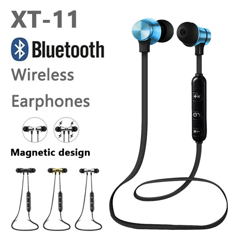 Magnetic Wireless Blutooth Earphone Run Sports Waterproof Earphones Support connected calls stereo Music Neck hanging Headphones