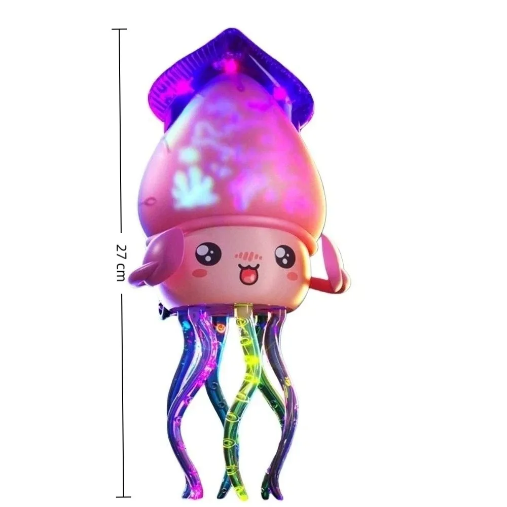 Polvo bailando mágico con luz LED, evitación automática de obstáculos con luz musical, pulpo bailando, baile LED giratorio de ocho garras