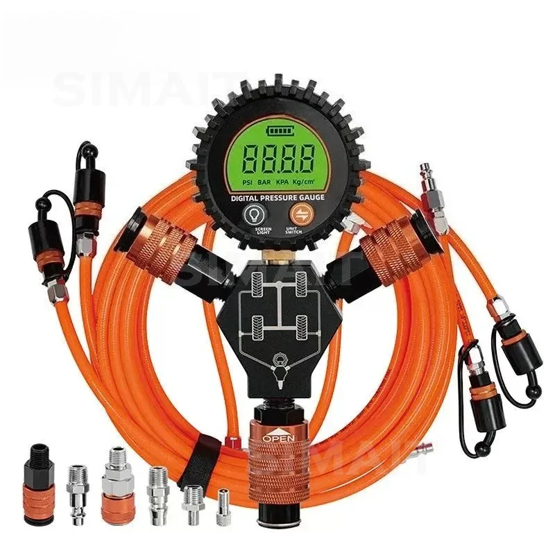 4-Tire Rapid High-Flow Inflation Deflation System with Digital Gauge for Off-Road Jeep Truck SUV