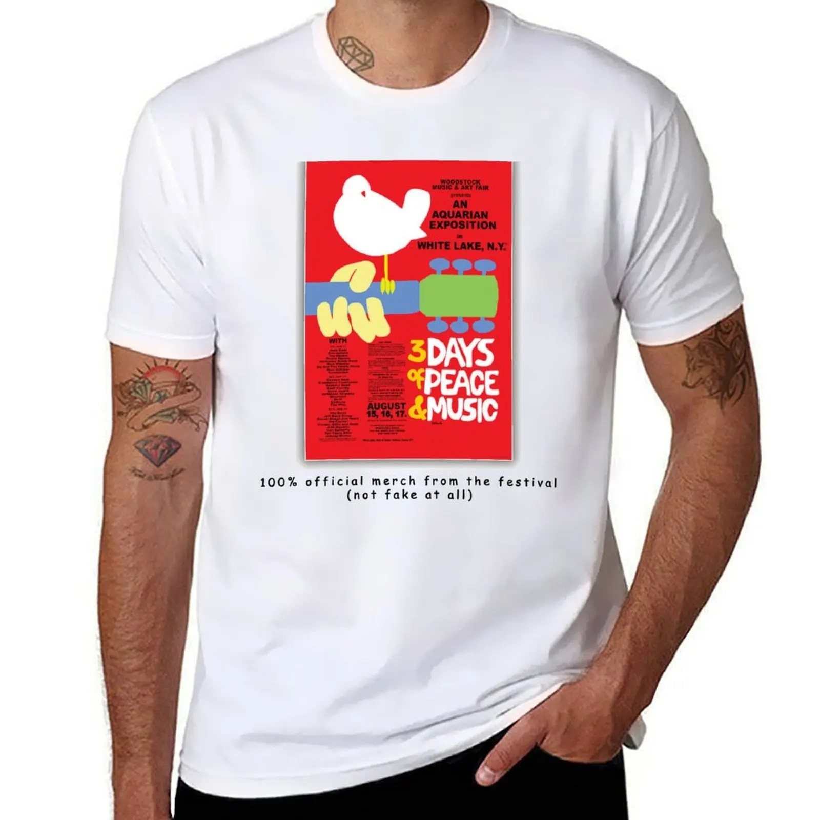

official woodstock merch T-Shirt t shirt man luxury t shirts for man cotton funny man t shirt luxury T-shirt