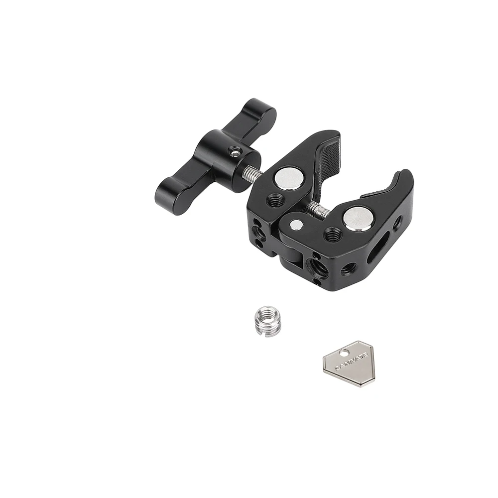 Braçadeira super do caranguejo de camvate com 1/4 "-20 & 3/8"-16 furos rosqueados e punho reforçado do t-para acessórios da fotografia do equipamento da câmera