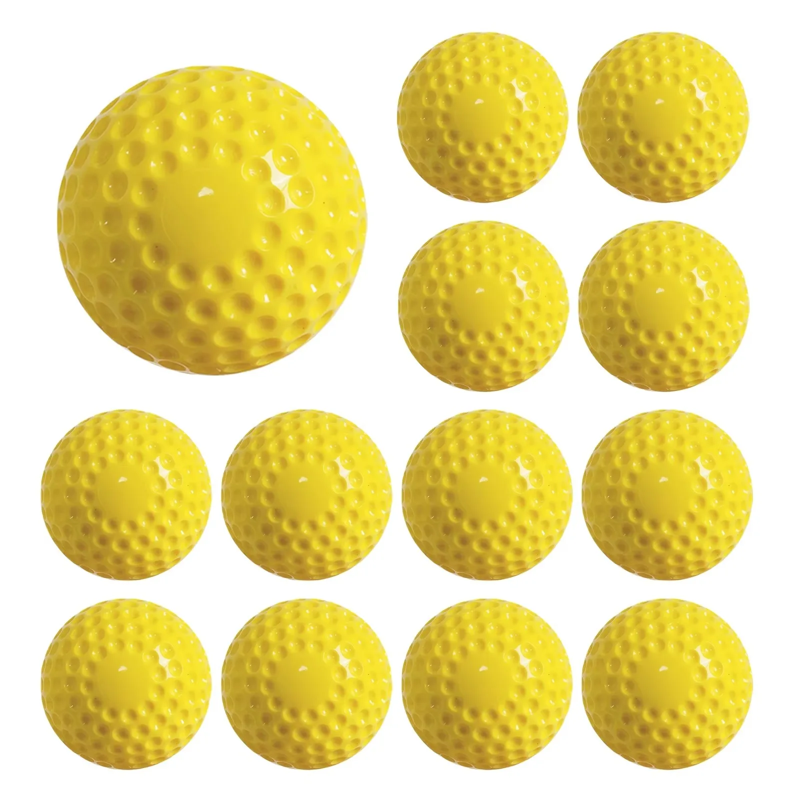 Wholesale Multi Color Extra Hard 9 Inch Dimpled Baseballs With Net Bags For Pitching Machine Sports Training