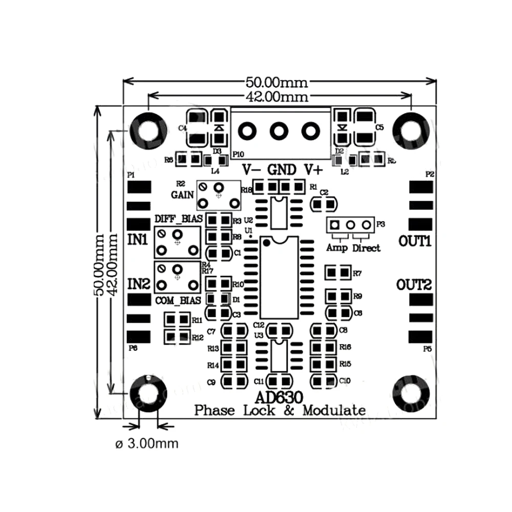 Modulador balanceado amplificador de bloqueio módulo de detecção de modulação de sinal fraco chip AD630