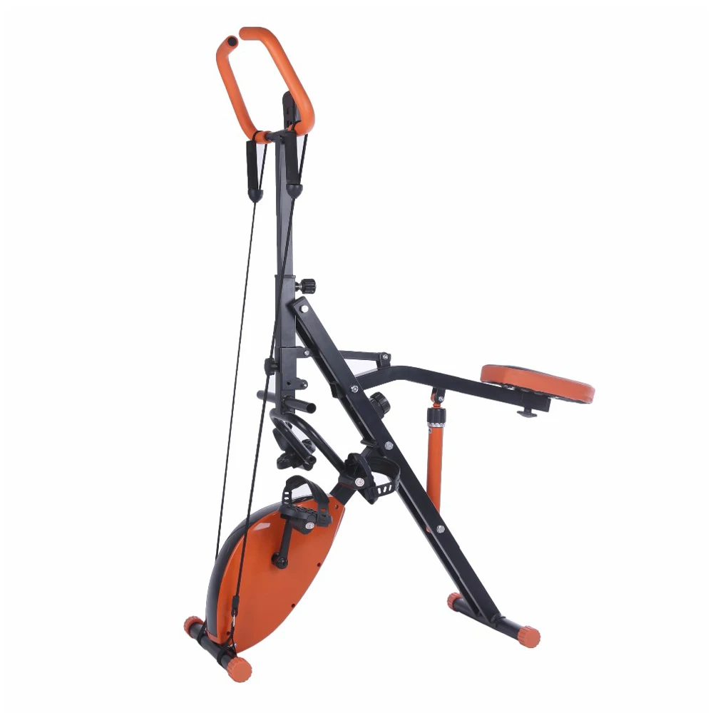 Factory Direct Sports Equipment 2-in-1 Horse Riding Machine and Exercise Bike with Rope 12 gears Adjustment