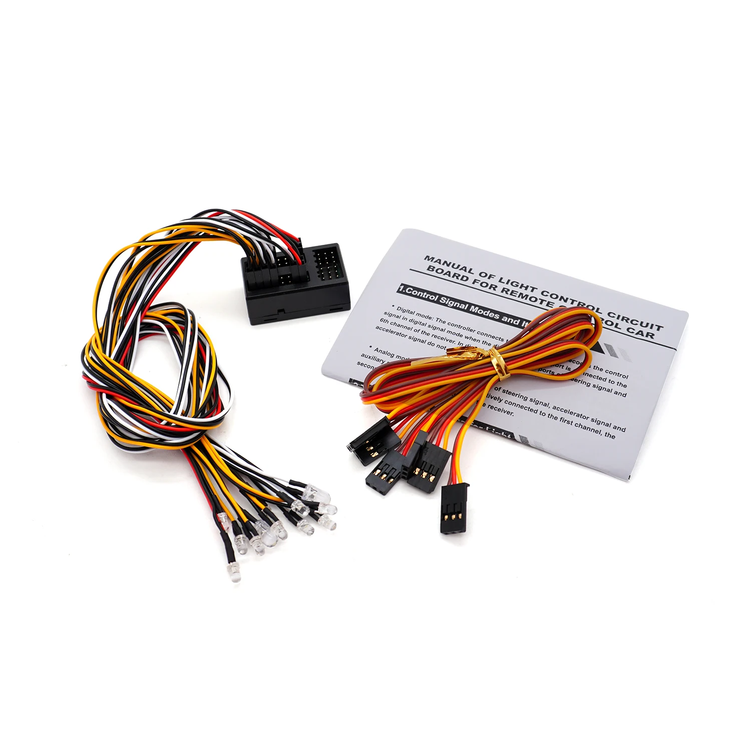 YSIDO RC Car Simulation 12-LED Flash Light Linkage Light Set for 1/10 RC Crawler D90 D110 D130 Defender Cherokee Wrangler RC Car