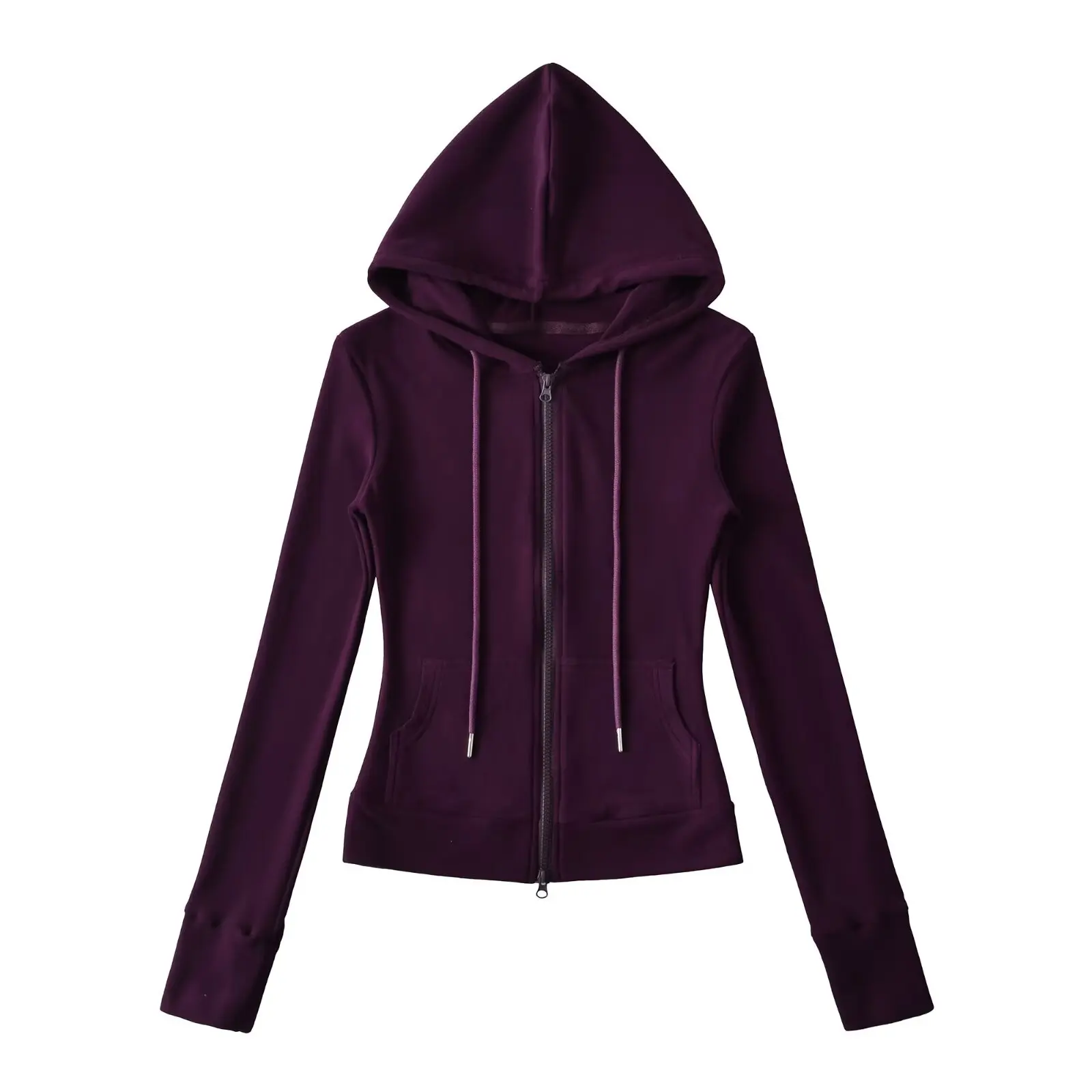 الرجعية الأمريكية Sle اليوغا هوديي المرأة سليم صالح رياضية سستة ملابس خارجية غير رسمية الخريف الشتاء معطف مريح متعدد الاستخدامات