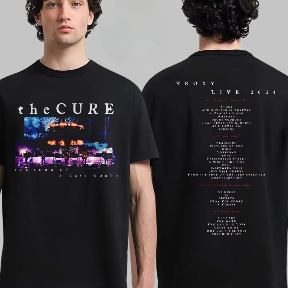 The Cure The Show of A Lost World Live 2024 Graphic Tee Stage Photo Post-Punk Streetwear Casual Unisex