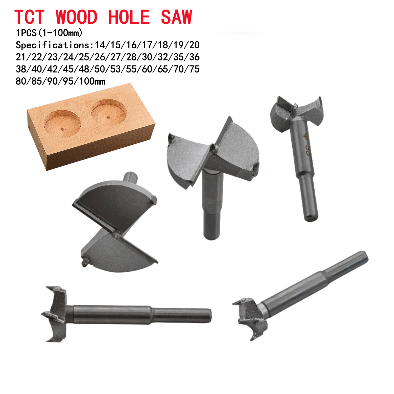 

14mm-100mm Forstner Carbon Steel Boring Drill Bits Woodworking Self Centering Hole Saw cemented carbide Wood Cutter Tools Set