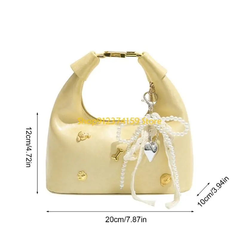 

G5AE Elegant PU Leather Crossbody Bag Office Handbag Underarm Purse for Everyday Use