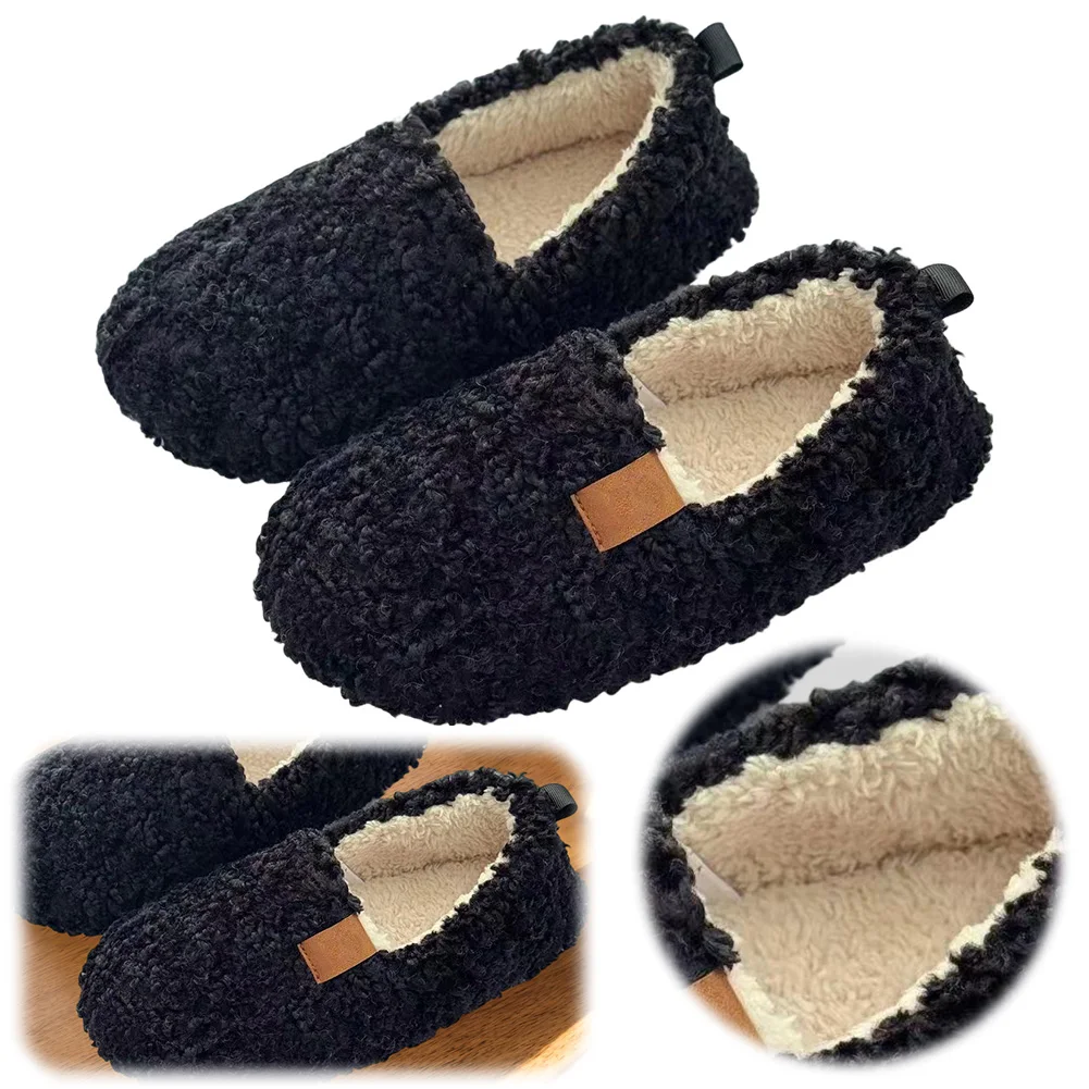 Women Slippers Fuzzy Memory Foam House Shoes with Polar Fleece Lining Loafer Closed Back Indoor Outdoor Slipper