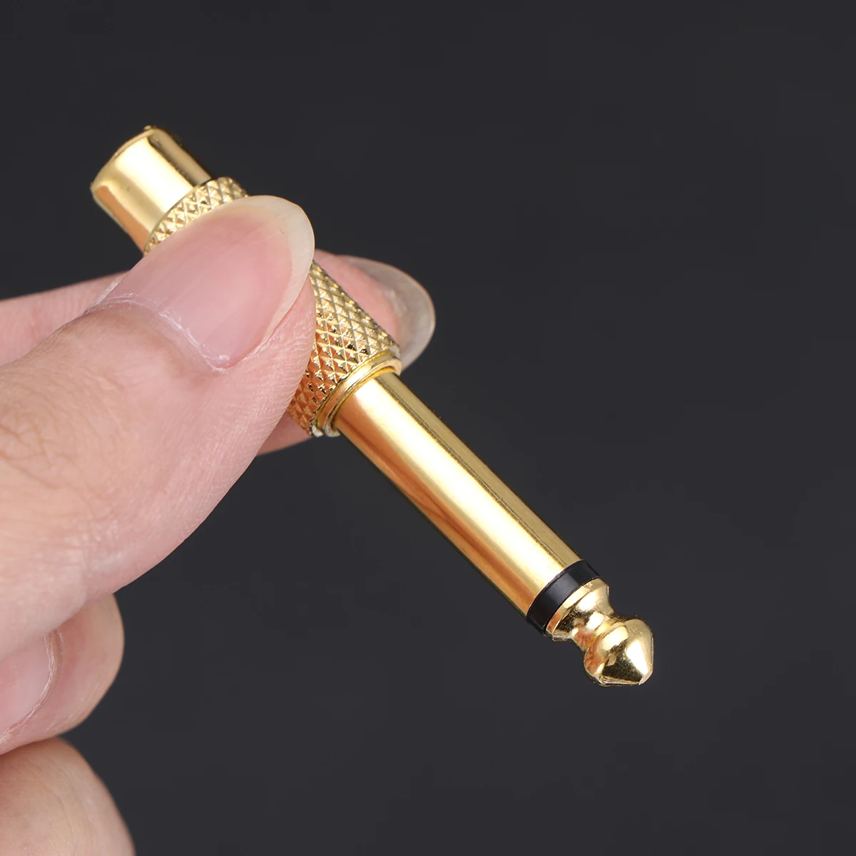 

5Pcs Audio Adapter Connector Mono Plug To RCA Female Connector With Gold Plating And Durability
