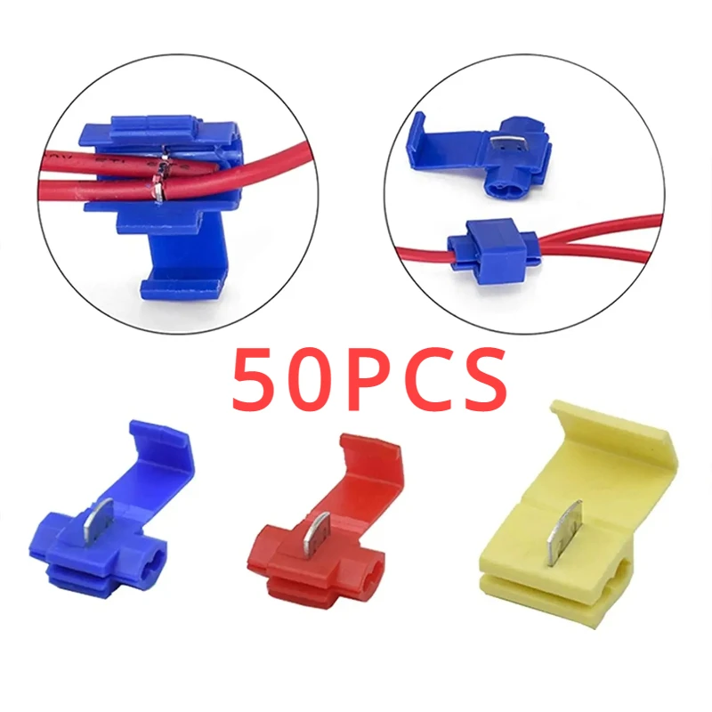 

No Soldering Quick Electric Wire Splice Joints Connectors Snap Pressing Crimp Terminals for Cars Truck Motorcycle Wire Union Kit