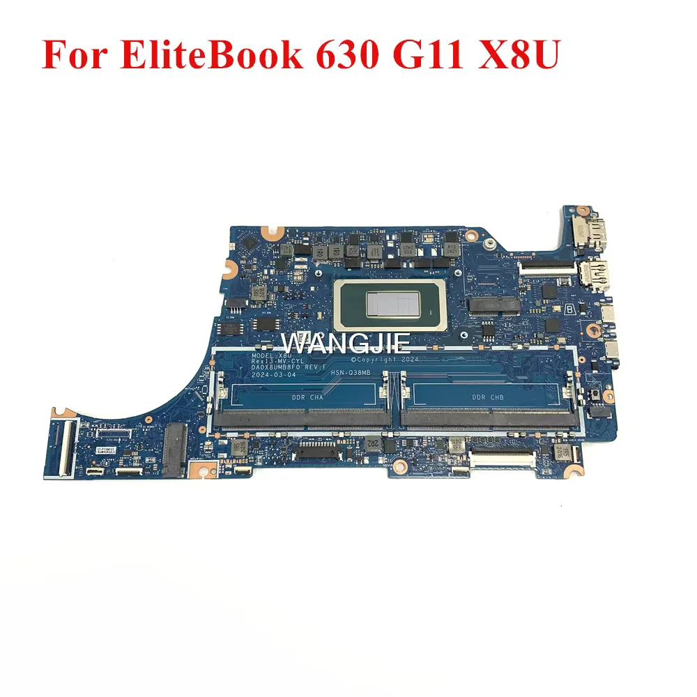 For HP EliteBook 630 G11 Laptop Motherboard N96510-601 N96507-601 NSN-Q38MB DA0X8UMB8F0 HSN-Q38C 100% Working