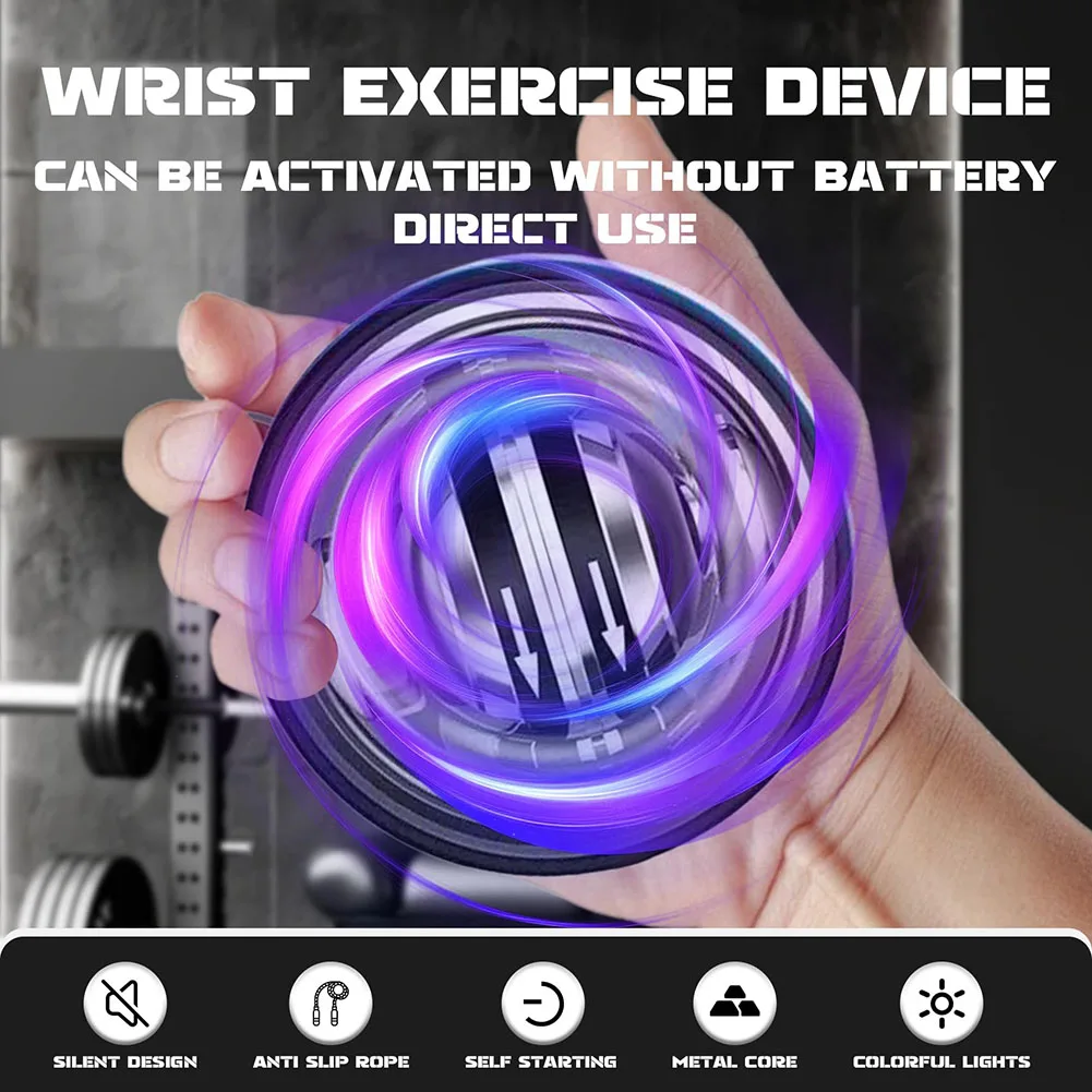 Auto-Start Wrist Power Gyro Ball Gyroskopischer Unterarmtrainer Unterarm-Gyro-Ball-Handgelenktrainer für die Übung von Gelenken und Muskeln