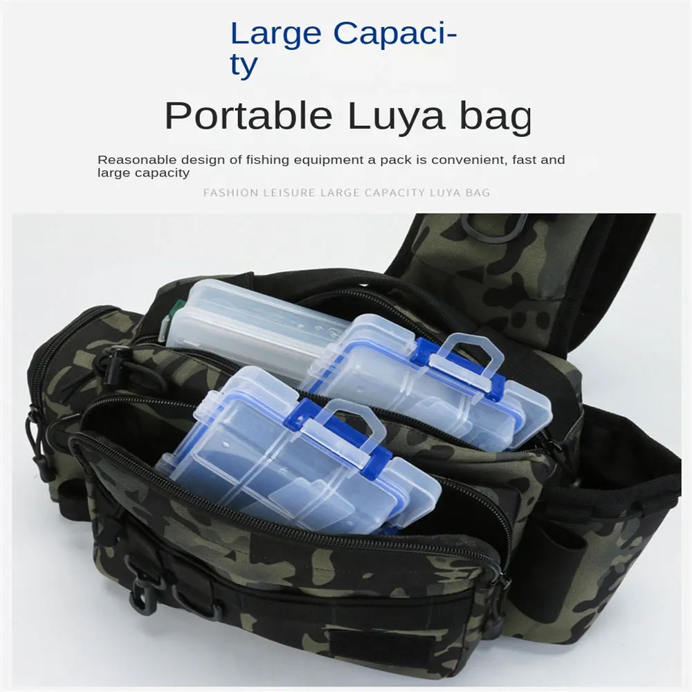 Imagem -06 - Vara de Pesca Masculina Bolsas Ombro Único Luya Carretel de Pesca Bolsa de Ombro de Viagem Mochilas de Armazenamento