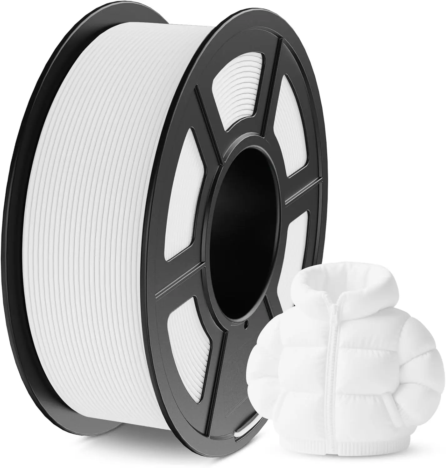 

Филамент TPU для 3D-принтера, белый, 1.75 мм, точность размеров +/- 0.02 мм, катушка 250 г