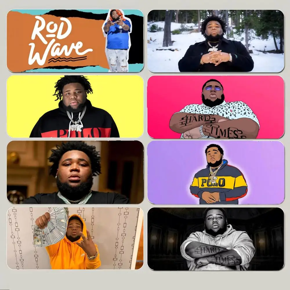 Emotional Rapper Singer R-Rod Wave Mouse Pad Large Gaming Mousepad with Thick Stitched Edge Non-Slip Desk Mat