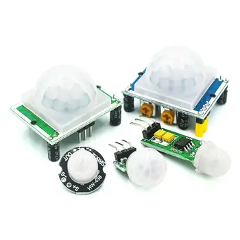 1 adet HC-SR501 HC-SR505 SR602 AM312 ayarlamak IR pyroelektrik kızılötesi PIR hareket sensör dedektörü modülü arduino için braketi