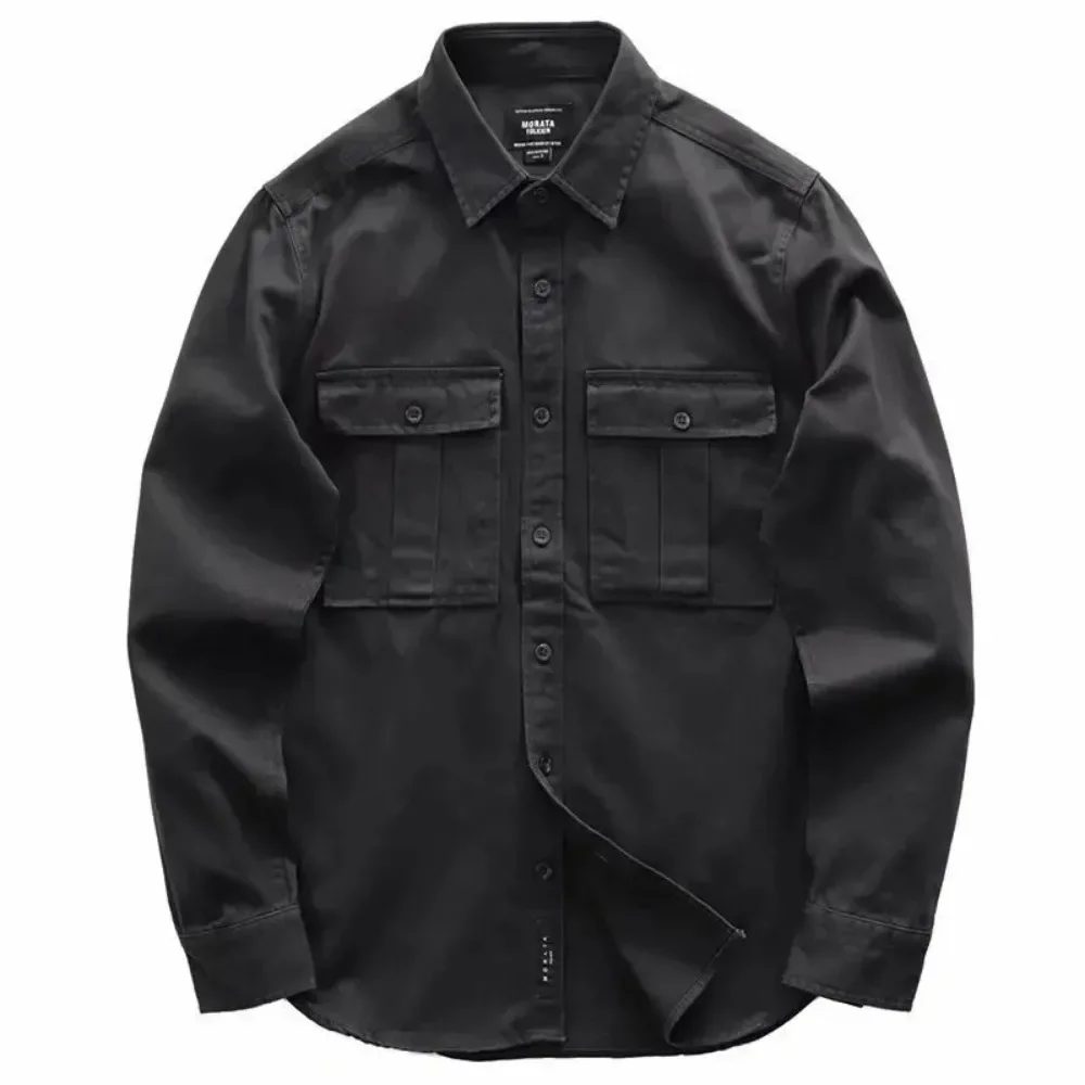 DAILOU  Male Cargo Work Shirts New Cotton Military Shirt For Men Long Sleeve Dress American Shirt summer sale