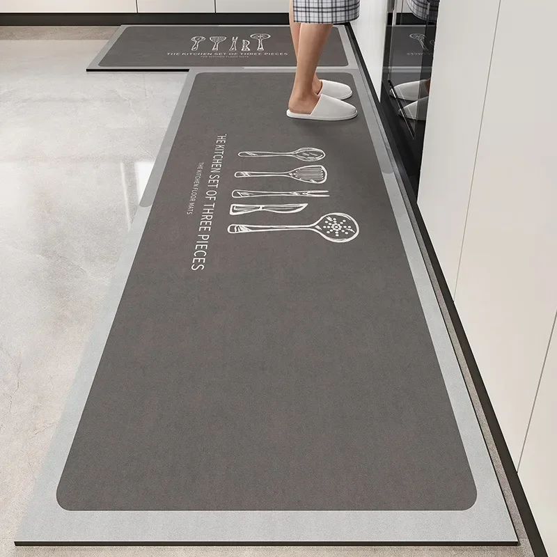 Kitchen Carpet Modern Style Rug Pvc Leather Non-slip Floor Mat Waterproof Oil-proof Foot Mats Long Strip Home Decoration Carpets - Image 2