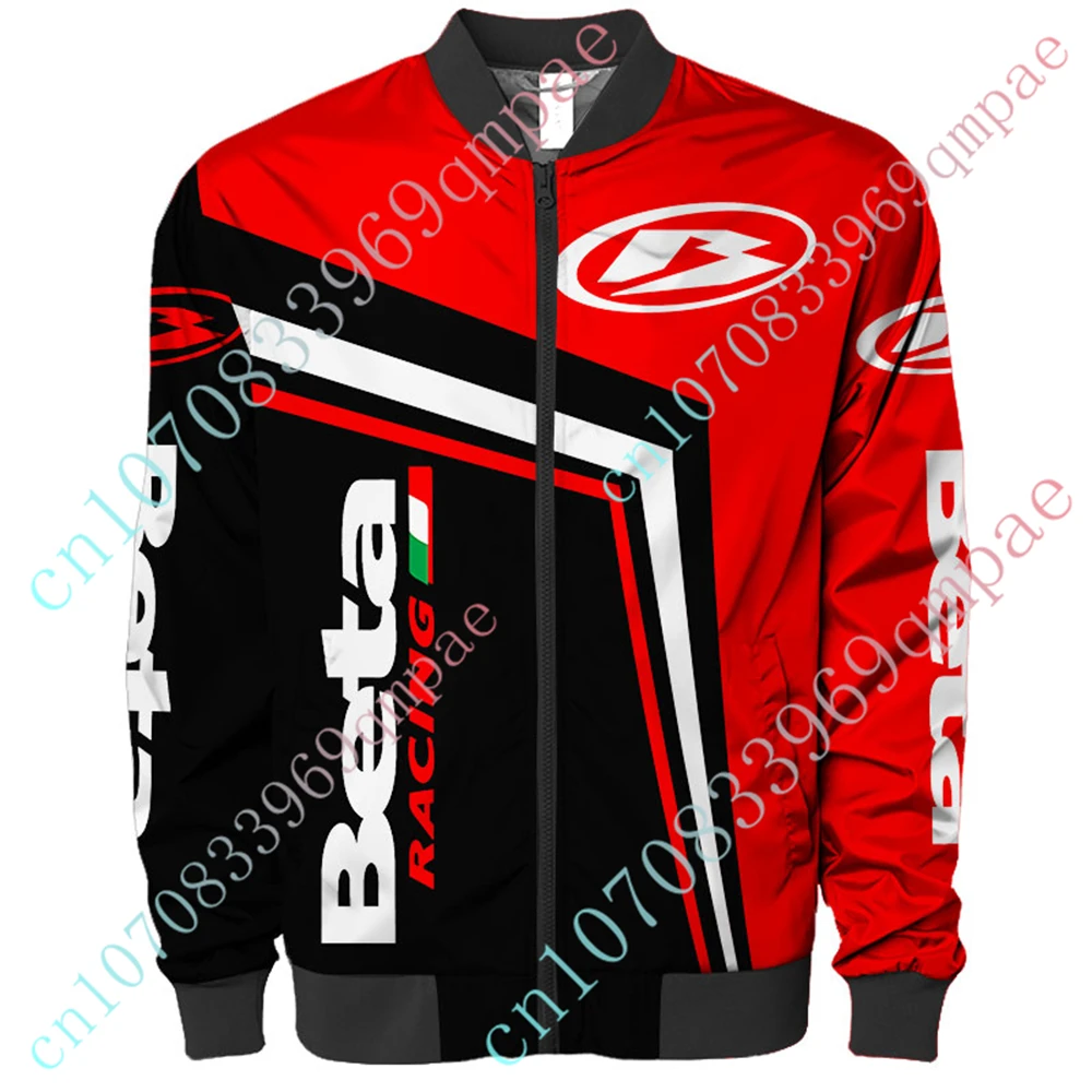 Beta Bomber Jacket Techwear Baseball Uniform 3D Windbreaker Harajuku Parkas Thick Coats Jackets For Men's Clothing Custom Logo