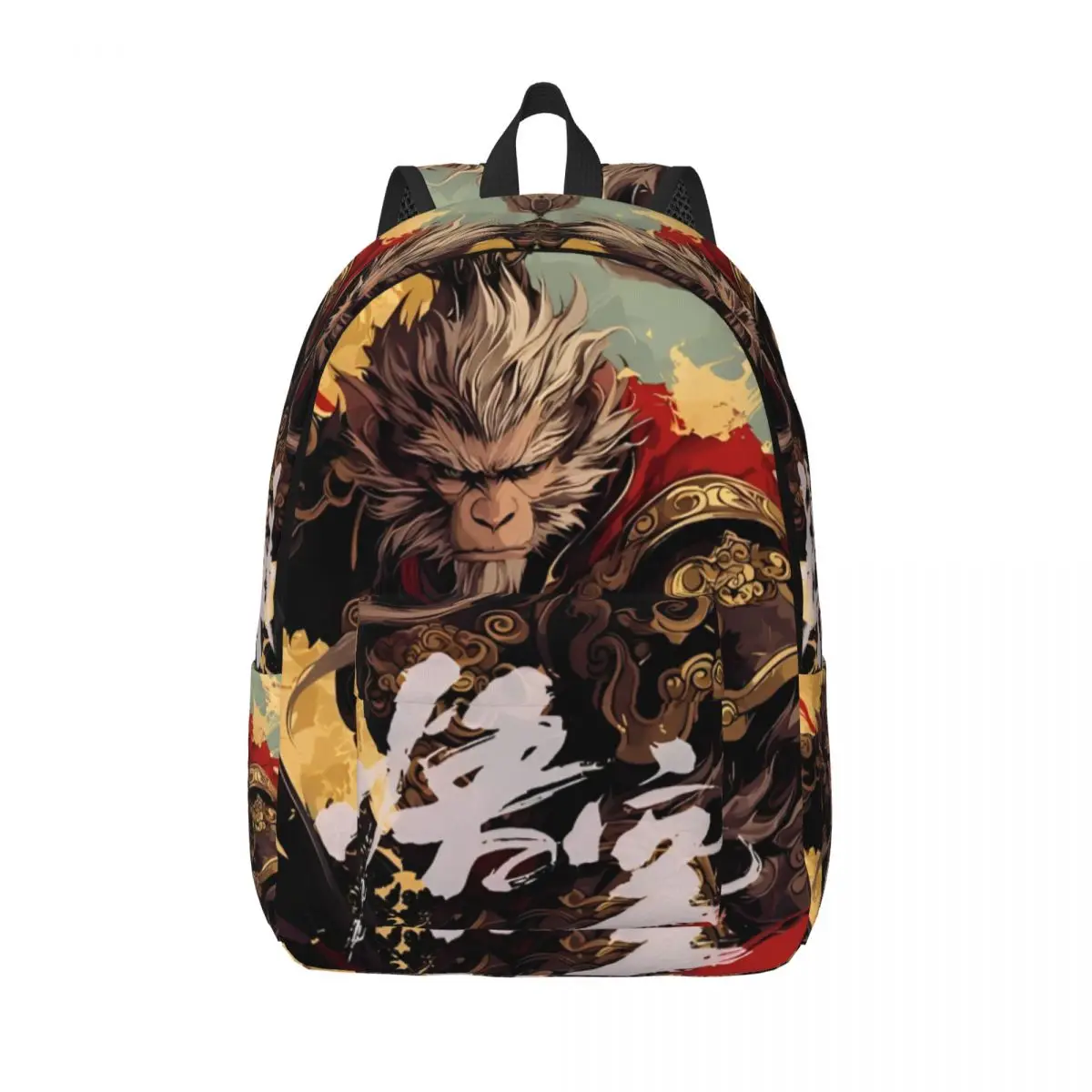 Mochila clásica Black Myth Wukong Monkey King, bolsa de lona para ordenador portátil, regalo para estudiantes, senderismo, viajes, juego chino, 2024