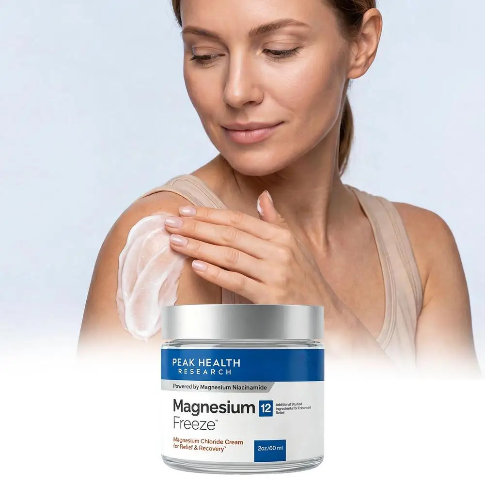 Magnesium 12 Freeze Cream 60ml By Peak Health Research Deeply Hydrates Moisturizes Soothes Skin Infused Soothing Body‑Care Cream