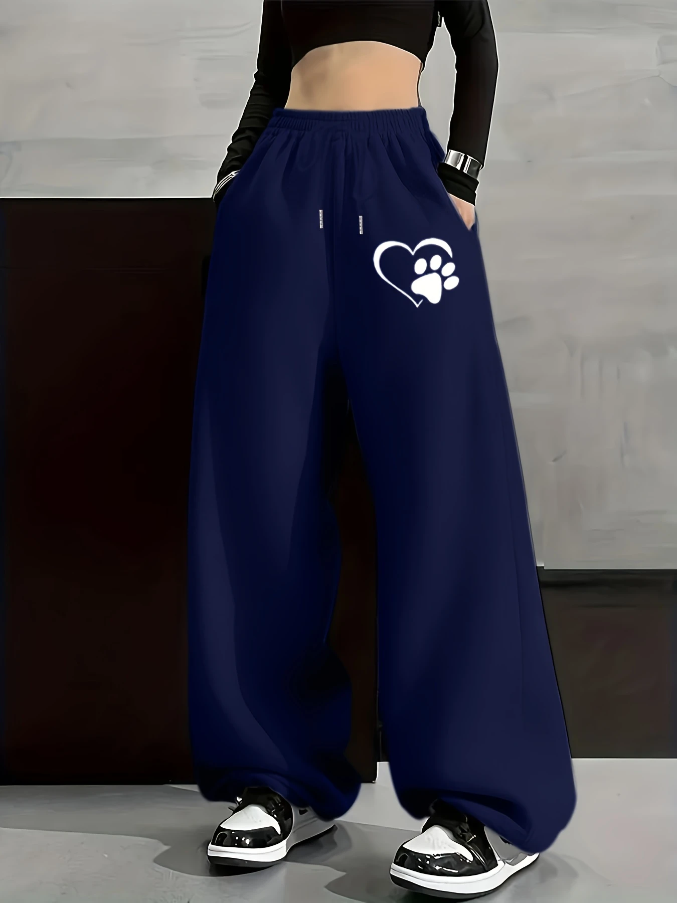 Women'S Brown Jogger Pants - Loose Fit Straight Leg Trousers with Drawstring Waist, Non-Slip Casual Pants for Everyday & Formal