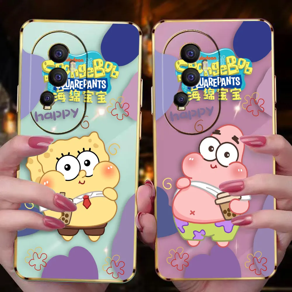 S-Spongebob S-Squarepants Patrick Star Cover Smooth E-TPU Phone Case OPPO RENO 2F 4 5 6 6Z 7 7Z 8 8T 10 PRO 5G FIND X3 LITE Case