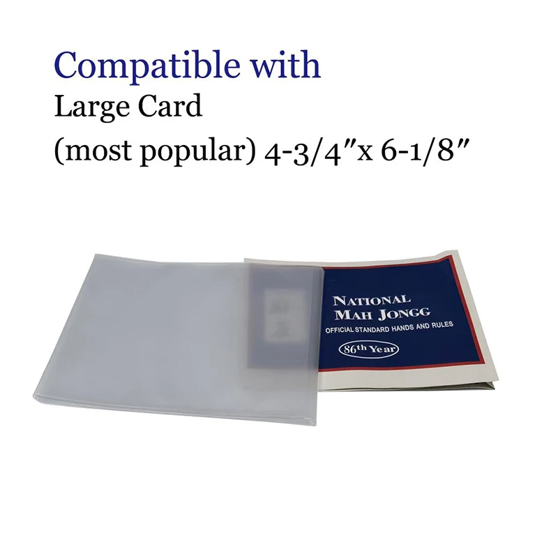 Mahjong Card Holder Clear Protector Cover Large Size Scorecard For National Mah Jongg Accessories Plastic 2025 (4pc)