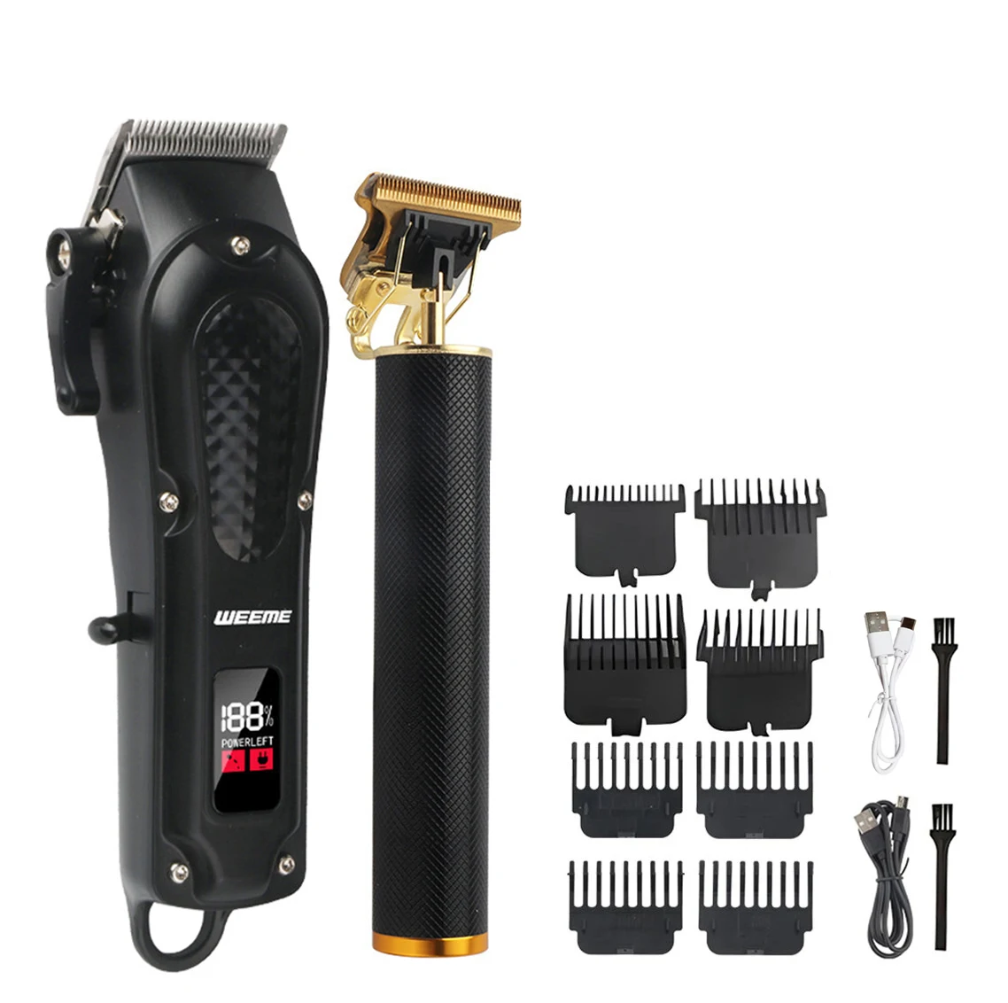 T9 Vintage Heren Elektrische Tondeuse Baardtrimmer/Oplaadbare Haar Snijmachine Met Neus Tondeuse Kit Vriendje Gift