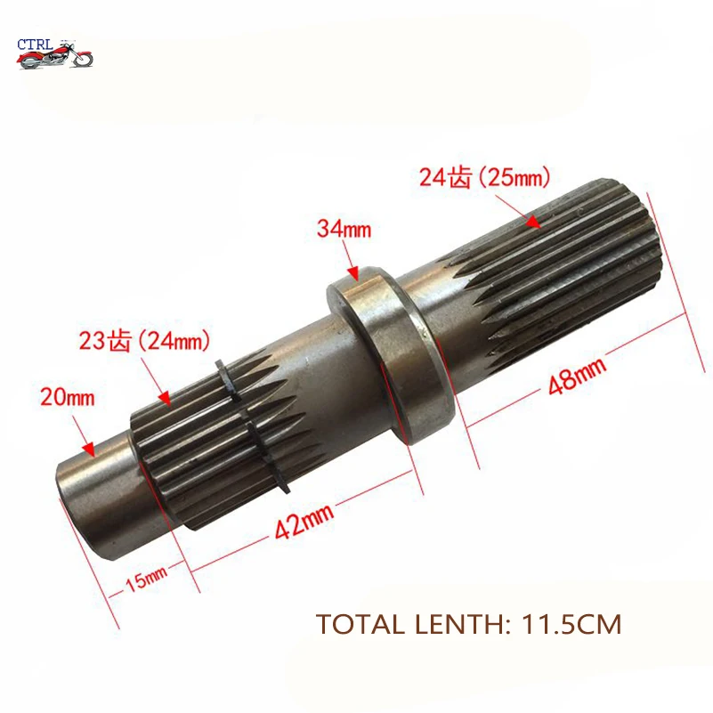 rear Wheel Axle Output Shaft and Double  for Scooter Moped ATV GY6 125 GY6 150 152QMI 157QMJ Loncin