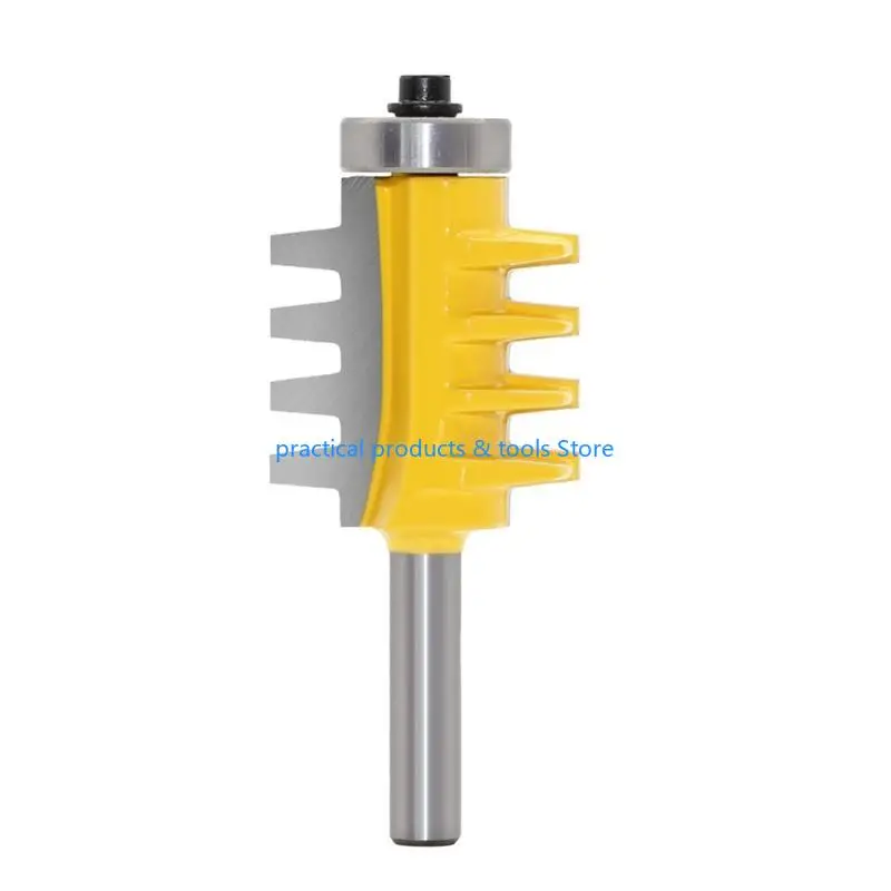 

77JB 6mm 1/4" 8mm Shank Finger Joint Router Bit Tenon Cutter Milling Cutter Wear-resistant Woodworking Tool for DIY Door