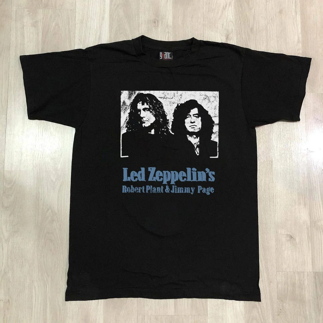 Camiseta retrô vintage da banda Led Zeppelin, camiseta solta de algodão puro para homens, moda primavera, roupas infantis, camiseta y2k feminina