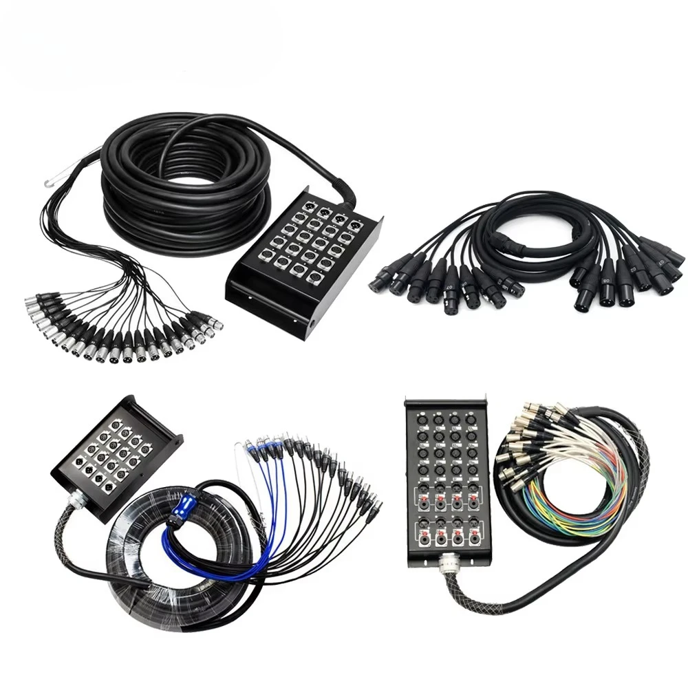 Factory Oem8 10 12 16 24 32 Channels  30 50 100 Meter Xlr Audio Signal Stage Snake Cable Management