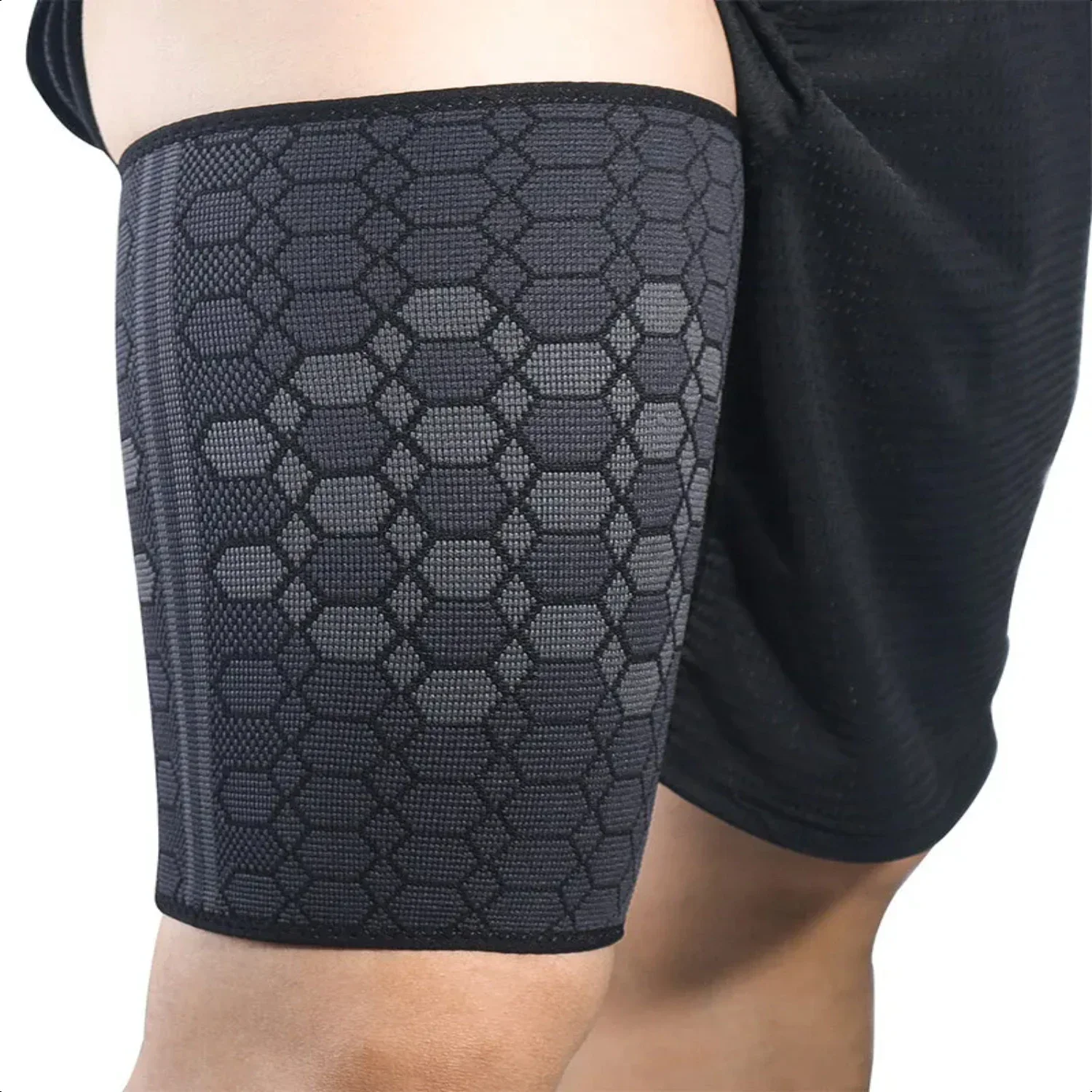 Cross-border High-elastic Knitted Nylon Sports Thigh Protector Cycling Basketball Football Anti-thigh Muscle Strain Leggings