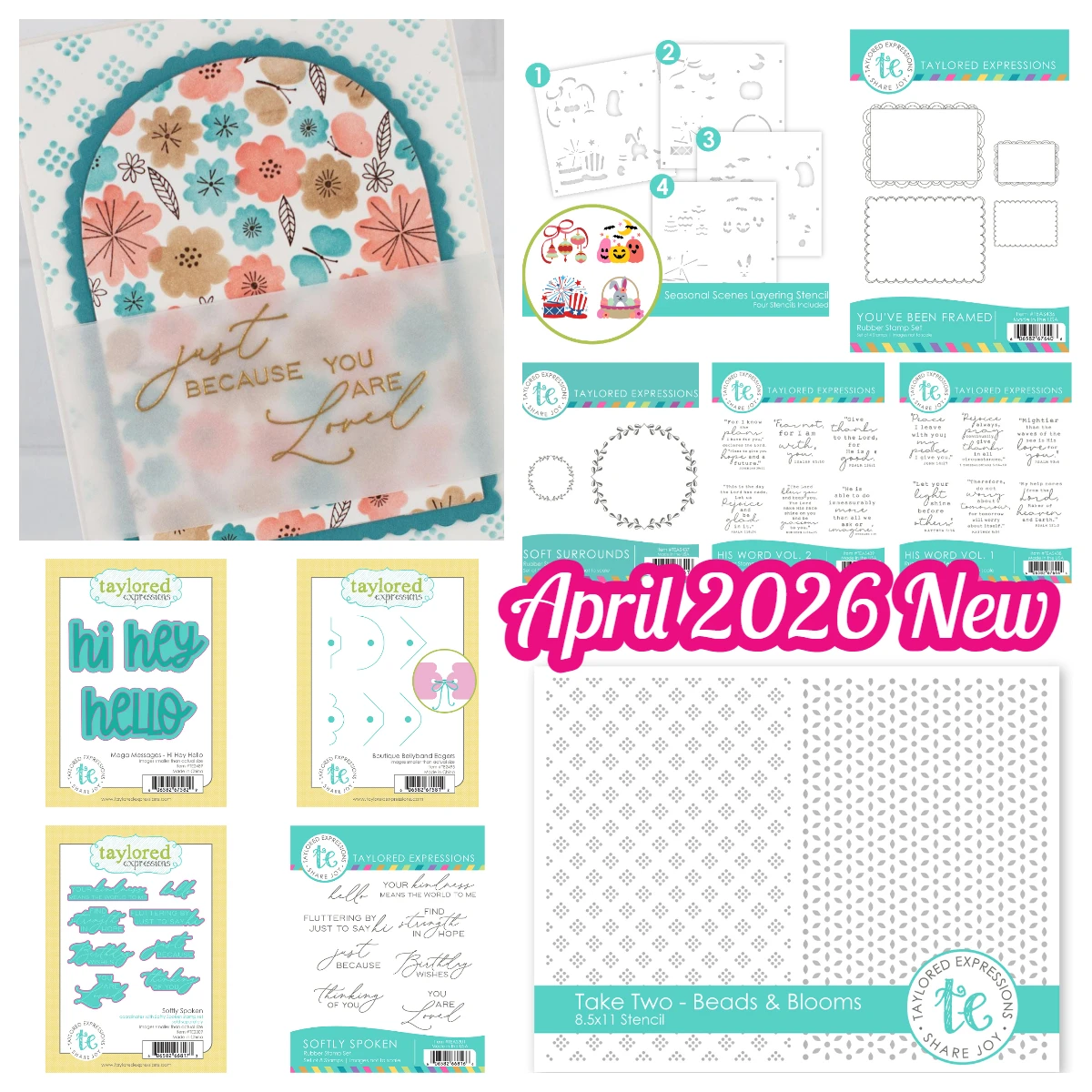 

Taylored Metal Cutting Dies Stamps for DIY Scrapbook Handmade Photo Album Softly Spoken Boutique Bellyband Edgers April 2026 New