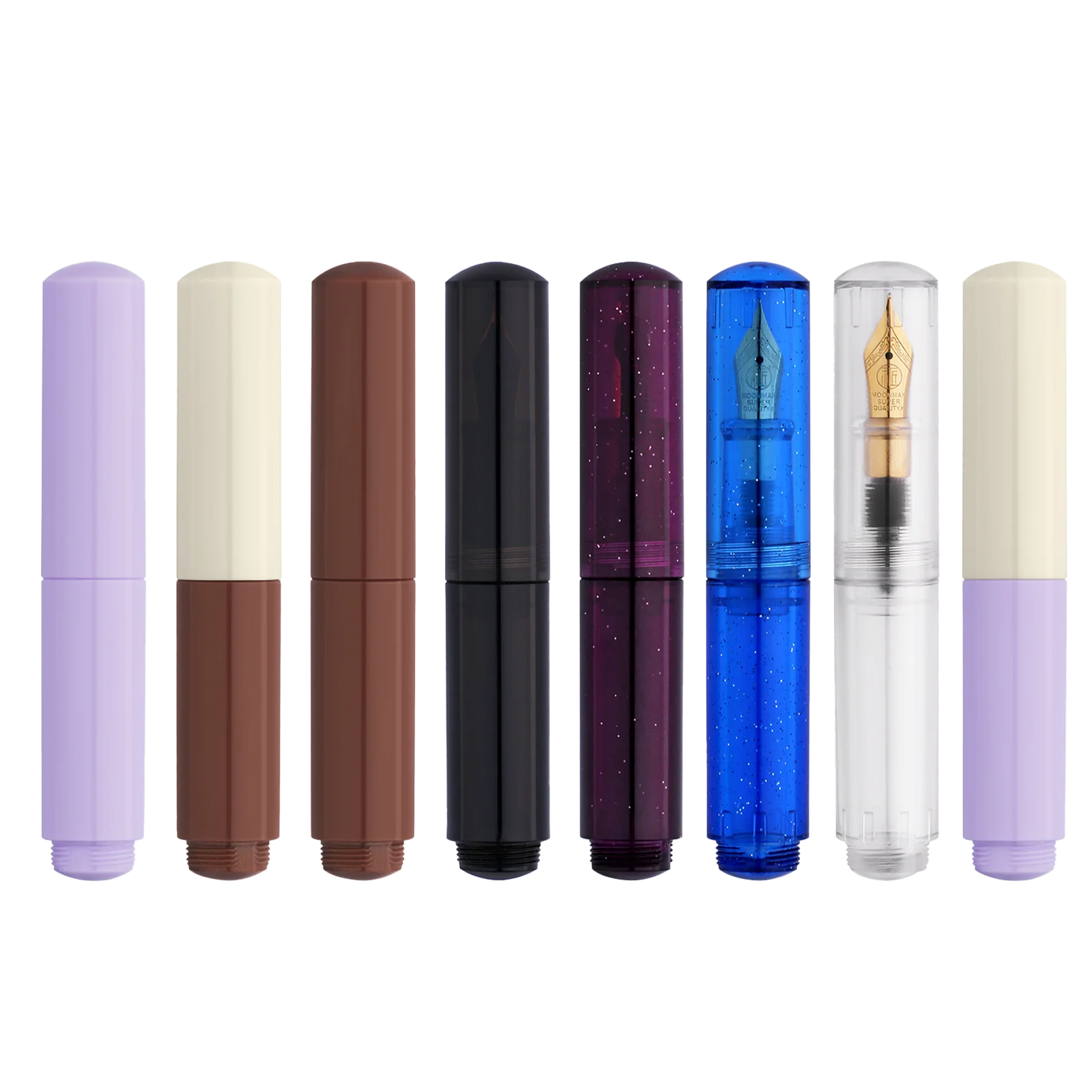 

New MAJOHN wancai fountain pens Transparent Starry Sky writing ink Pens Macaron Maillard Brown Mini Pocket Pen school supplies