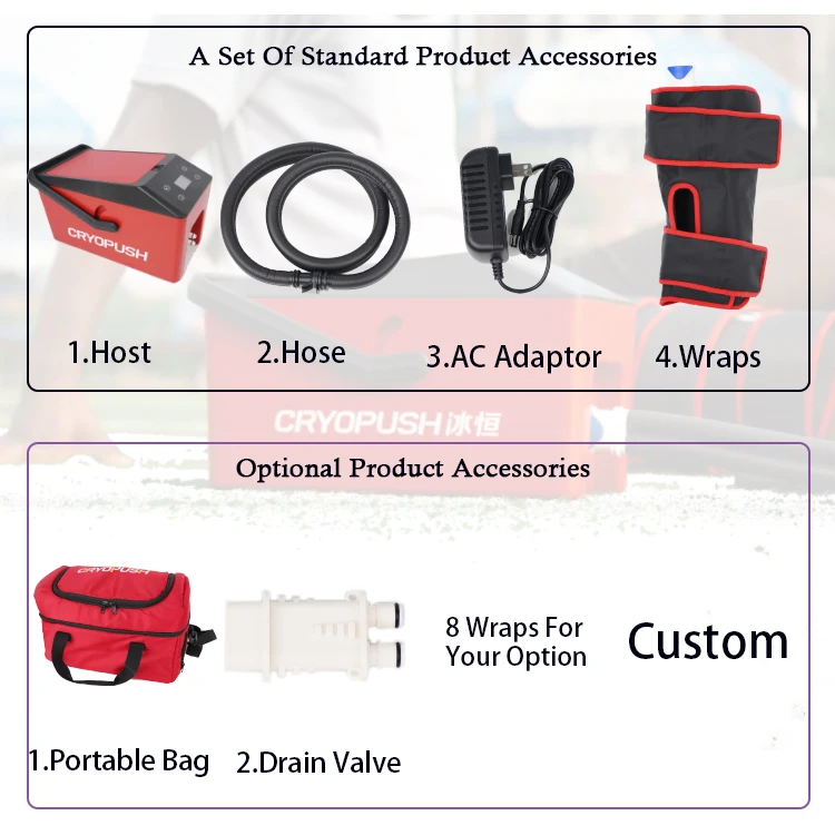

Rehabilitation CRYOPUSH Knee Cryo Recovery Ice Cold Compression Therapy Physical Therapy System Machine