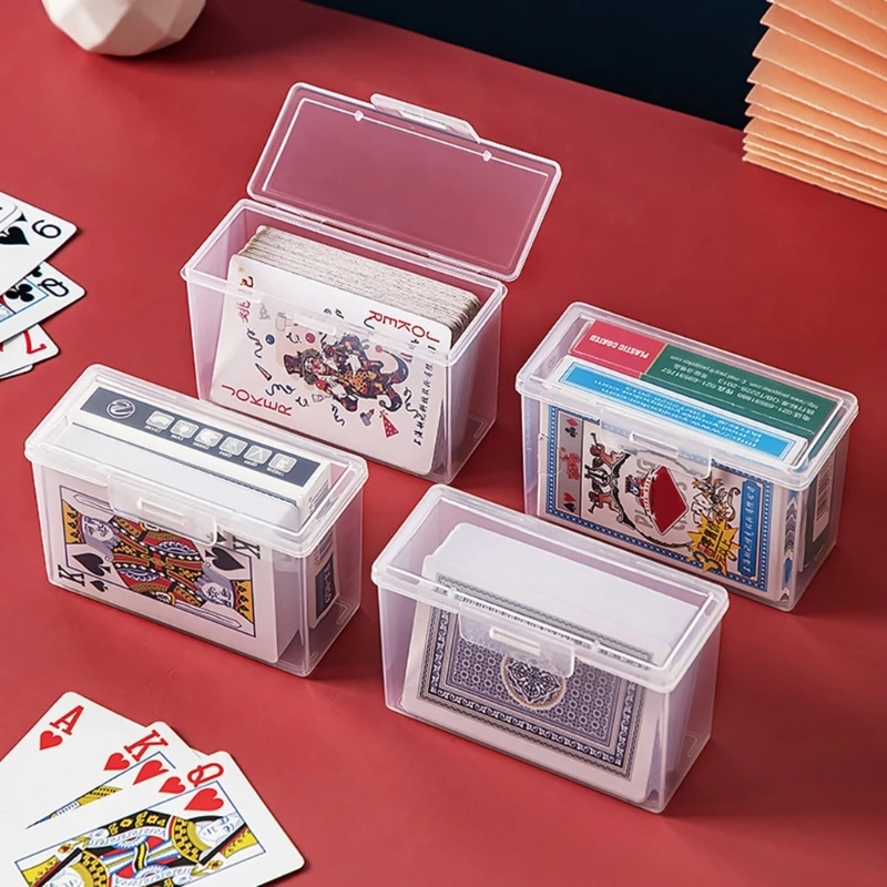 Clear Plastic Playing Card Case Empty Trading Card Storage Box Card Deck Cases Organizers for Indoor Outdoor Card Game Dropship