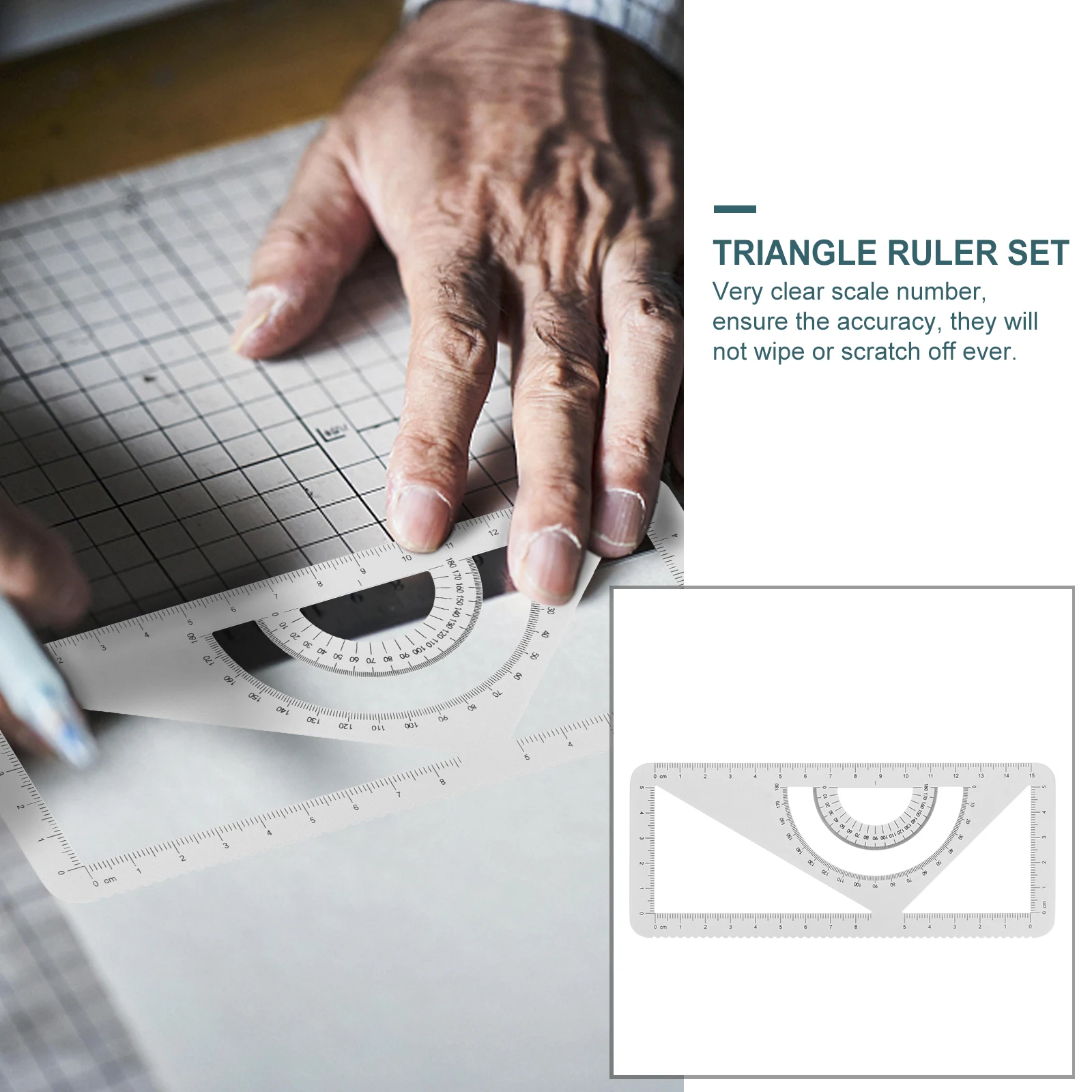 Multipurpose Metal Ruler Drafting Supplies Aluminum Alloy Instruments Architecture School Stationery Protractor