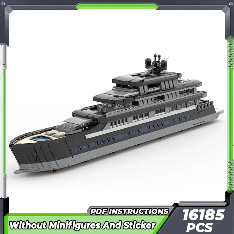 Moc Building Bricks Military Boat Model Large Luxury Yacht Technology Modular Blocks Gifts Toys For Children DIY Sets Assembly