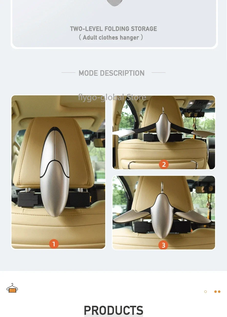 

Shrinkable Car Suit Holder Car Seat Back Clothes Hanger Hook for Auto Mini Organizer Mounts Home Applicable Interior Accessories