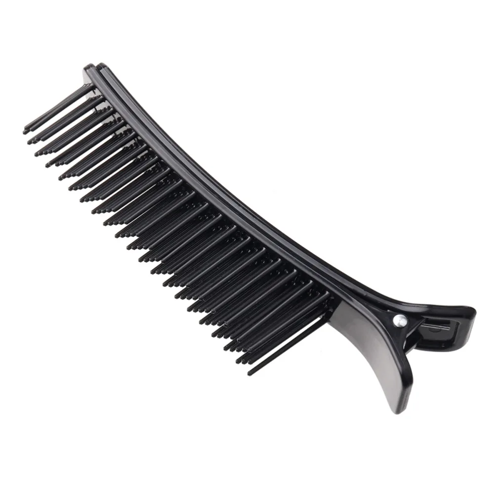 2PCS Durable Hair Sectioning Clips Efficient Black Hair Styling Clips Portable Multi-function Hairdressing Clips