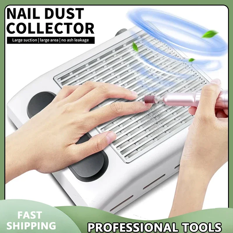 

Powerful Nail Dust Collector Strong Suction Nail Vacuum Cleaner for Nails Acrylic Low Noise Professional Manicure Dust Collector