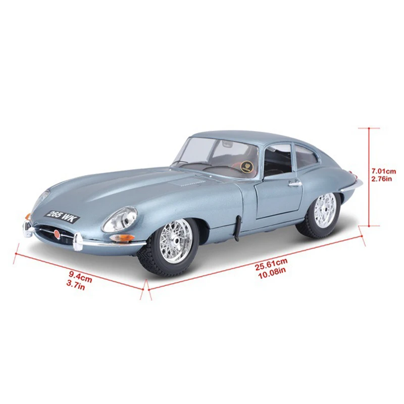 1:18 Bburago Jaguar E-type Coupe Model Car Diecast Model Edition Alloy Luxury Vehicle Toys Ornaments Children Gift