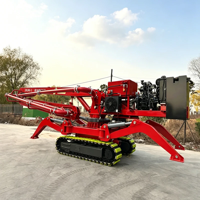 Mobile 33m Wheeled Concrete Placing Boom Hydraulic Remote Control for Bridge Foundation Hormigonera